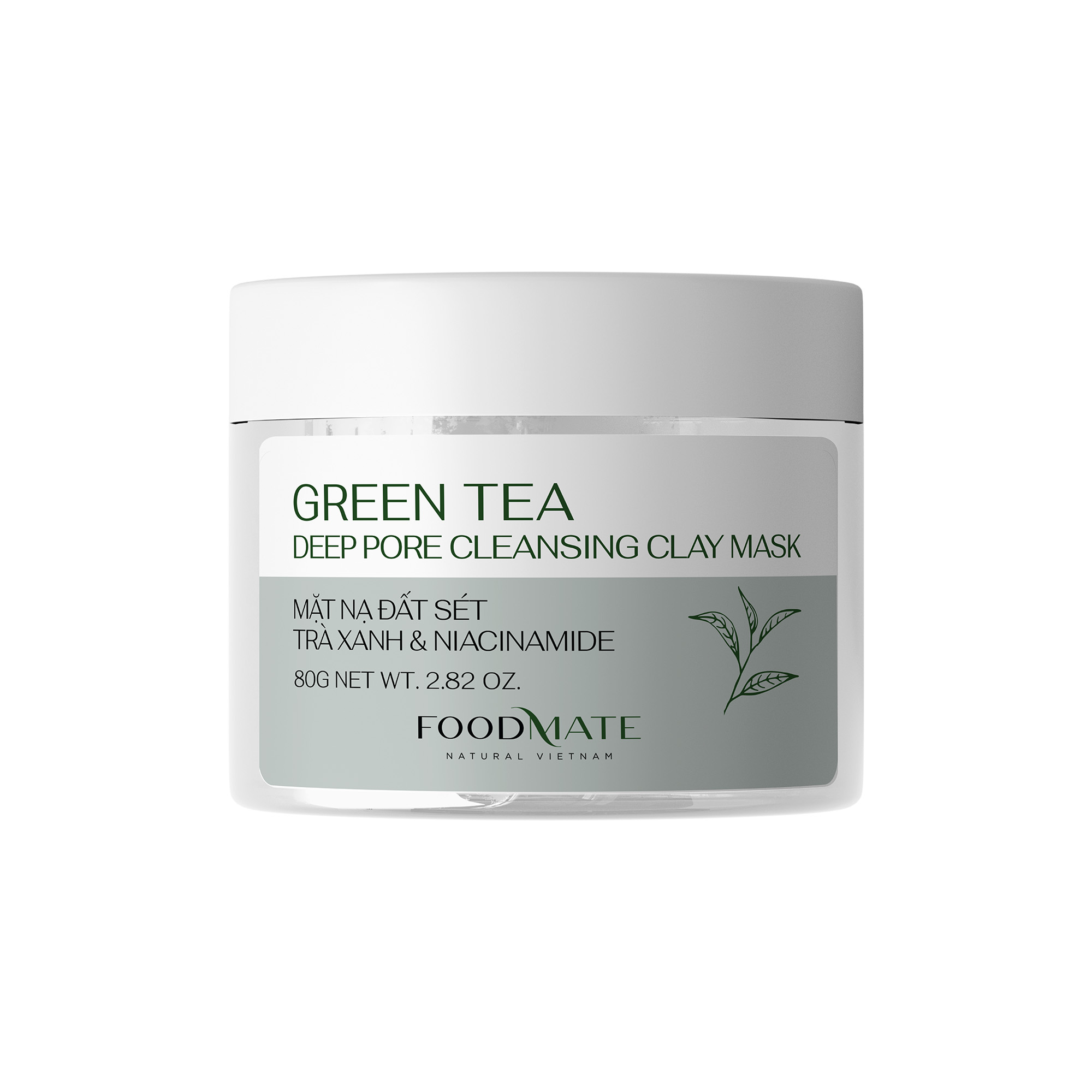 Mặt nạ đất sét Trà xanh FOODMATE Green Tea Deep Pore Cleansing Clay Mask 50g